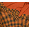 Sanskriti Vintage Orange Sarees Blend Cotton Woven Chettinad Premium Sari Sustainable Fabric
