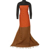 Sanskriti Vintage Orange Sarees Blend Cotton Woven Chettinad Premium Sari Sustainable Fabric