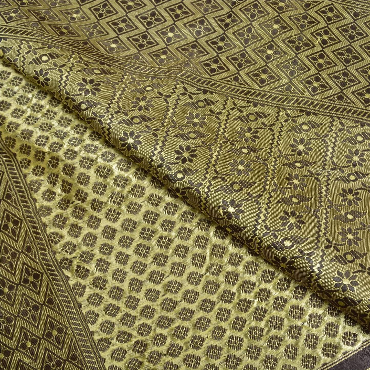 Sanskriti Vintage Dark Coffee Brown Sarees Blend Silk Woven Premium Sari Sustainable Fabric