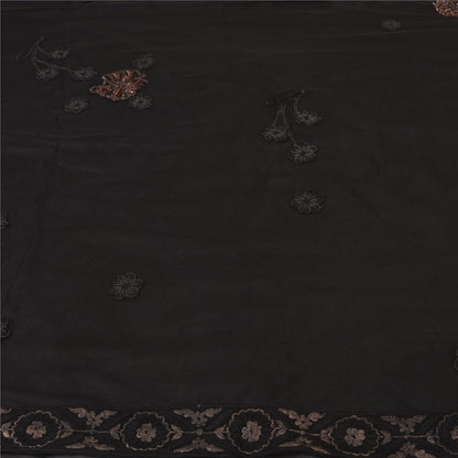 Санскритские винтажные сари Болливуда из чистого шелка-жоржета ручной работы из зари-сари из экологически чистой ткани