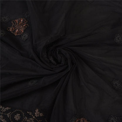 Санскритские винтажные сари Болливуда из чистого шелка-жоржета ручной работы из зари-сари из экологически чистой ткани