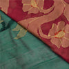 Sanskriti Vintage Green/Pink Indian Sarees Blend Silk Woven Premium Sari Sustainable Fabric