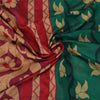 Sanskriti Vintage Green/Pink Indian Sarees Blend Silk Woven Premium Sari Sustainable Fabric