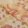 Sanskriti Vintage Ivory Indian Sarees 100% Pure Silk Woven Sari Craft Sustainable Fabric