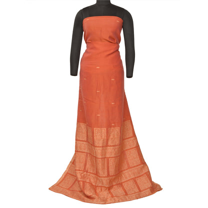 Sanskriti Vintage Sari 100% Pure Cotton Indian Coral Sarees Woven Ethnic 5yd Craft Fabric Create- Upcycled Sarongs, Scarves, or Stoles