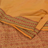 Sanskriti Vintage Safran Indiske Sarees Bomuldsvævet Premium Sari Håndværk Bæredygtigt Stoff