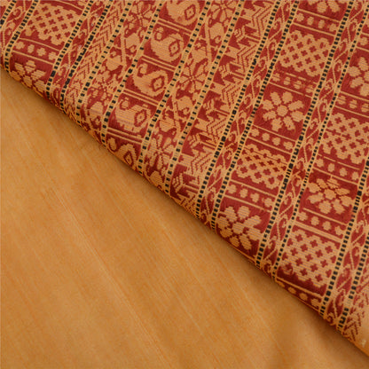 Sanskriti Vintage Safran Indiske Sarees Bomuldsvævet Premium Sari Håndværk Bæredygtigt Stoff