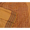 Sanskriti Vintage Safran Indiske Sarees Bomuldsvævet Premium Sari Håndværk Bæredygtigt Stoff