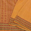 Sanskriti Vintage Safran Indiske Sarees Bomuldsvævet Premium Sari Håndværk Bæredygtigt Stoff