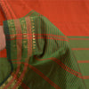 Sanskriti Vintage Green/Red Sarees Blend Silk Woven Ilkal Premium Sari Sustainable Fabric