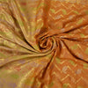 Sanskriti Vintage Saffron Indian Sarees 100% Pure Silk Woven Sari Craft Sustainable Fabric