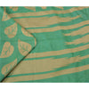 Sanskriti Vintage Green Sarees 100% Pure Silk Woven Premium Sari Craft Sustainable Fabric