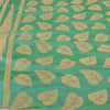 Sanskriti Vintage Green Sarees 100% Pure Silk Woven Premium Sari Craft Sustainable Fabric