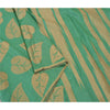 Sanskriti Vintage Green Sarees 100% Pure Silk Woven Premium Sari Craft Sustainable Fabric