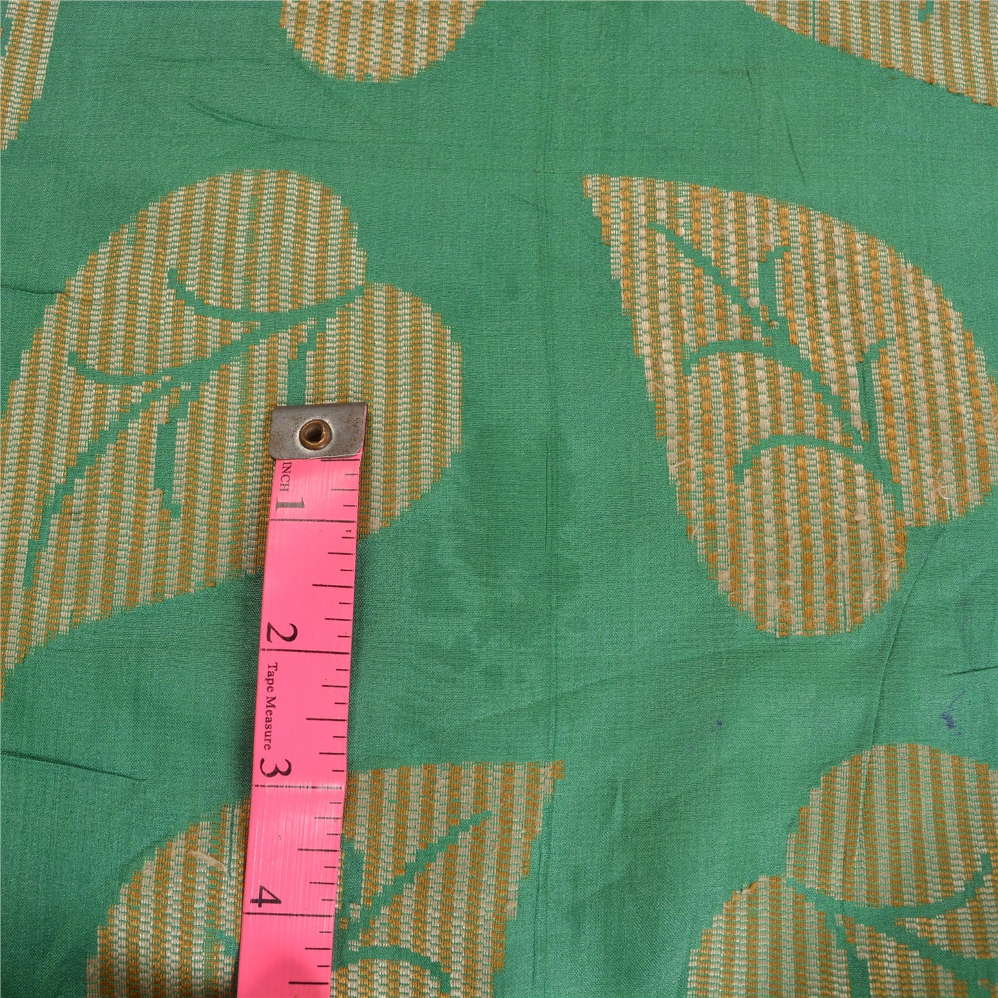 Sanskriti Vintage Green Sarees 100% Pure Silk Woven Premium Sari Craft Sustainable Fabric