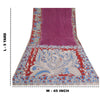 Sanskriti Vintage Purple/Blue Sarees Pure Cotton Handmade Kalamkari Sari Sustainable Fabric