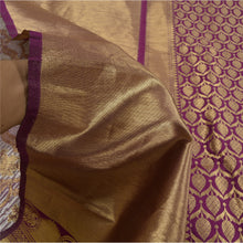 Load image into Gallery viewer, Sanskriti Vintage Purple Indian Sarees Art Silk Woven Brocade Zari Sari Fabric
