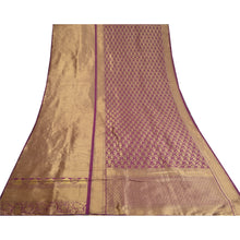 Load image into Gallery viewer, Sanskriti Vintage Purple Indian Sarees Art Silk Woven Brocade Zari Sari Fabric
