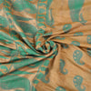 Sanskriti Vintage Golden Indian Sarees 100% Pure Silk Woven Sari Craft Sustainable Fabric