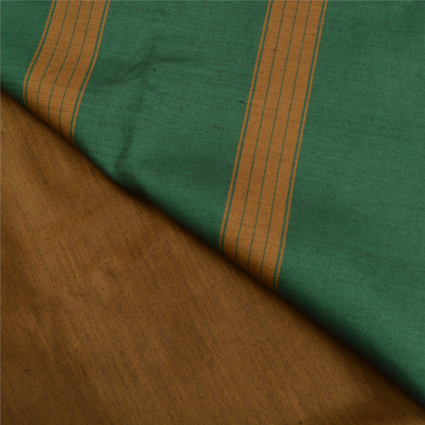 Sanskriti Vintage Green Indian Sarees Cotton Woven Ilkal Premium Sari Sustainable Fabric