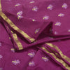 Санскритские винтажные фиолетовые сари из хлопка с вышивкой, тканые сари из кота-дориа, устойчивая ткань