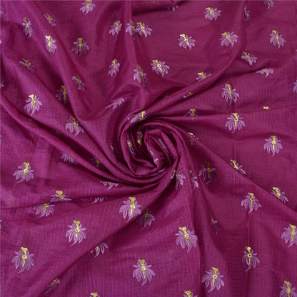 Санскритские винтажные фиолетовые сари из хлопка с вышивкой, тканые сари из кота-дориа, устойчивая ткань