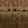 Sanskriti Vintage Brown Sarees 100% Pure Silk Woven Premium Sari Craft Sustainable Fabric