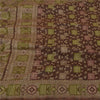 Sanskriti Vintage Brown Sarees 100% Pure Silk Woven Premium Sari Craft Sustainable Fabric