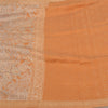 Sanskriti Vintage Orange Sarees 100% Pure Silk Woven Printed Craft Sari Sustainable Fabric