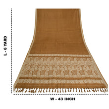 Load image into Gallery viewer, Sanskriti Vintage Brown Sarees 100% Pure Silk Woven Baluchari Human Sari Fabric
