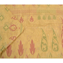 Load image into Gallery viewer, Sanskriti Vintage Ivory Indian Sarees 100% Pure Silk Woven Sari Craft Fabric
