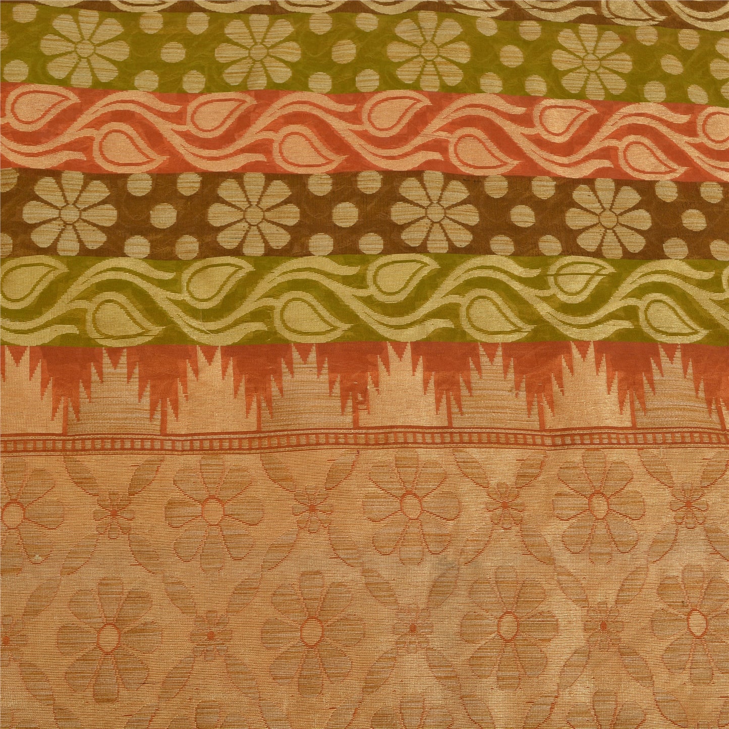 Санскритские винтажные индийские сари из смеси шелка, тканые премиальные сари для рукоделия, 5 ярдов, устойчивая ткань