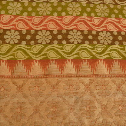 Санскритские винтажные индийские сари из смеси шелка, тканые премиальные сари для рукоделия, 5 ярдов, устойчивая ткань