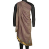 Sanskriti Vintage Brown Indian Sarees 100% Pure Cotton Woven Zari Sari Sustainable Fabric