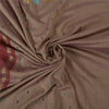 Sanskriti Vintage Brown Indian Sarees 100% Pure Cotton Woven Zari Sari Sustainable Fabric