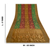 Sanskriti Vintage Indian Sarees 100% Pure Silk Woven Premium Sari Craft Sustainable Fabric