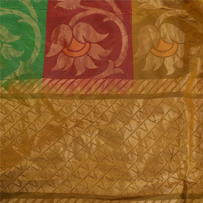 Sanskriti Vintage Indian Sarees 100% Pure Silk Woven Premium Sari Craft Sustainable Fabric