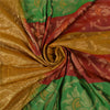 Sanskriti Vintage Indian Sarees 100% Pure Silk Woven Premium Sari Craft Sustainable Fabric