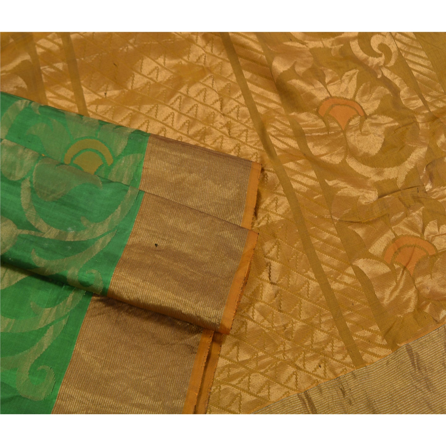 Sanskriti Vintage Indian Sarees 100% Pure Silk Woven Premium Sari Craft Sustainable Fabric