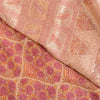 Sanskriti Vintage Pink Indian Sarees 100% Pure Silk Woven Sari Craft 5 YD Sustainable Fabric