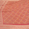 Sanskriti Vintage Pink Indian Sarees 100% Pure Silk Woven Sari Craft 5 YD Sustainable Fabric