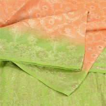 Load image into Gallery viewer, Sanskriti Vintage Peach/Green Sarees Pure Silk Woven Premium Sari 5 Yard Fabric
