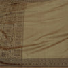 Sanskriti Vintage Brown Indian Sarees Cotton Silk Woven Premium Sari 5 YD Sustainable Fabric