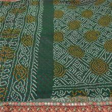Load image into Gallery viewer, Sanskriti Vintage Sarees Pure Georgette Embroidered Bandhani/Leheria Sari Fabric
