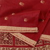 Sanskriti Vintage Red Sarees Pure Silk Woven Zari Premium Sari Craft Sustainable Fabric