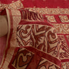 Sanskriti Vintage Red Sarees Pure Silk Woven Zari Premium Sari Craft Sustainable Fabric