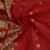 Sanskriti Vintage Red Sarees Pure Silk Woven Zari Premium Sari Craft Sustainable Fabric