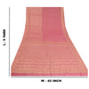 Sanskriti Vintage Pink Sarees 100% Pure Silk Woven Premium Sari Craft Sustainable Fabric