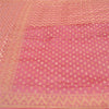 Sanskriti Vintage Pink Sarees 100% Pure Silk Woven Premium Sari Craft Sustainable Fabric