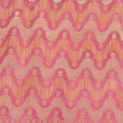 Sanskriti Vintage Pink Sarees 100% Pure Silk Woven Premium Sari Craft Sustainable Fabric